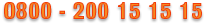 0800 - 200 15 15 15