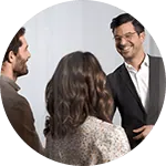 Ein Pärchen während dem Beratungsgespräch.