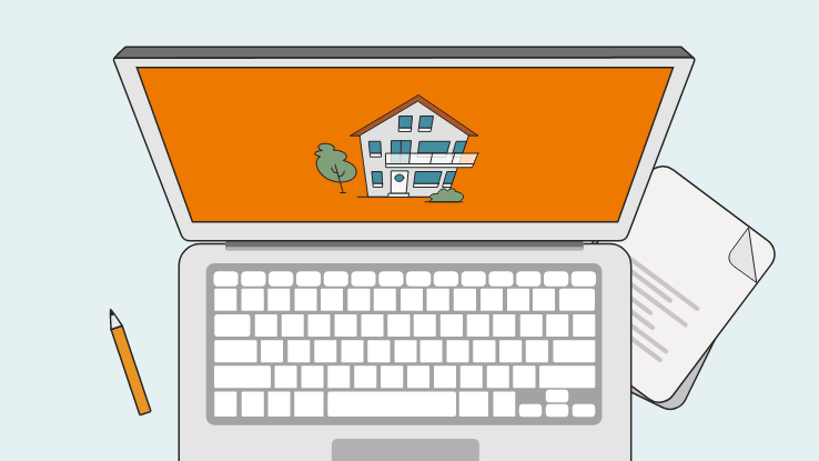 Die Grafik symbolisiert Interhyp Home.