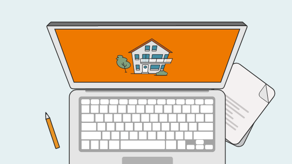 Die Grafik symbolisiert Interhyp Home.