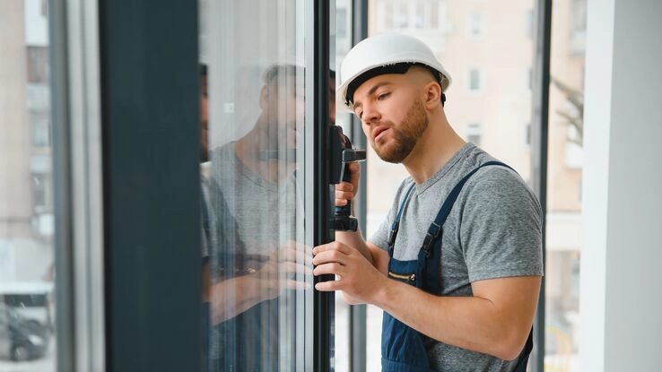 Vorbereitung der Fensterrahmen für eine effiziente Abdichtung.